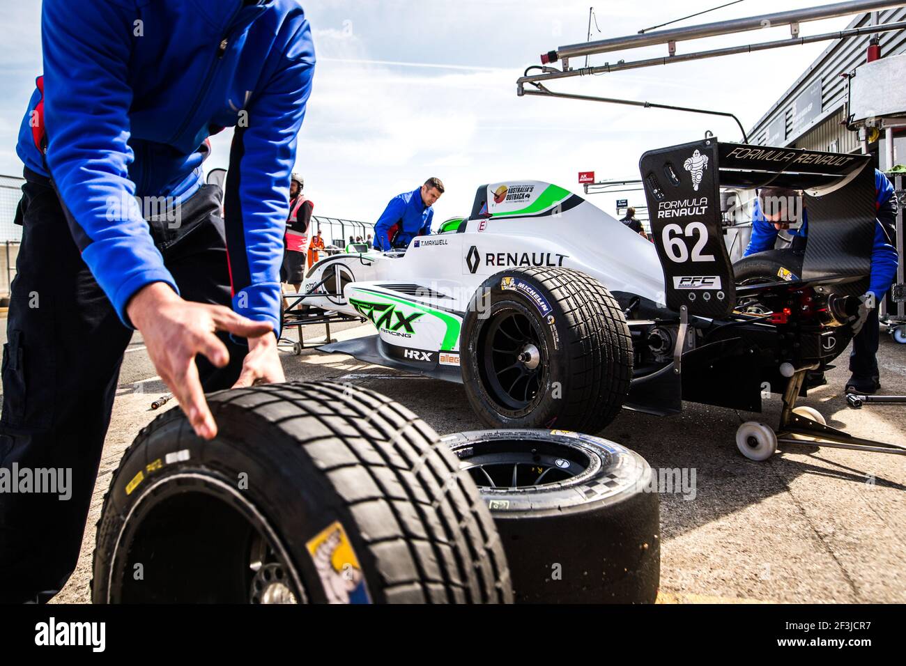 62 MAXWELL Thomas (aus), FR 2.0 Eurocup Renault team JD motorsports, Michelin  pneus tyres tyre during, 2018 Eurocup Formula Renault 2.0, at Silverstone,  Great Britain, from may 18 to 20 - Photo Antonin Vincent / DPPI Stock Photo  - Alamy