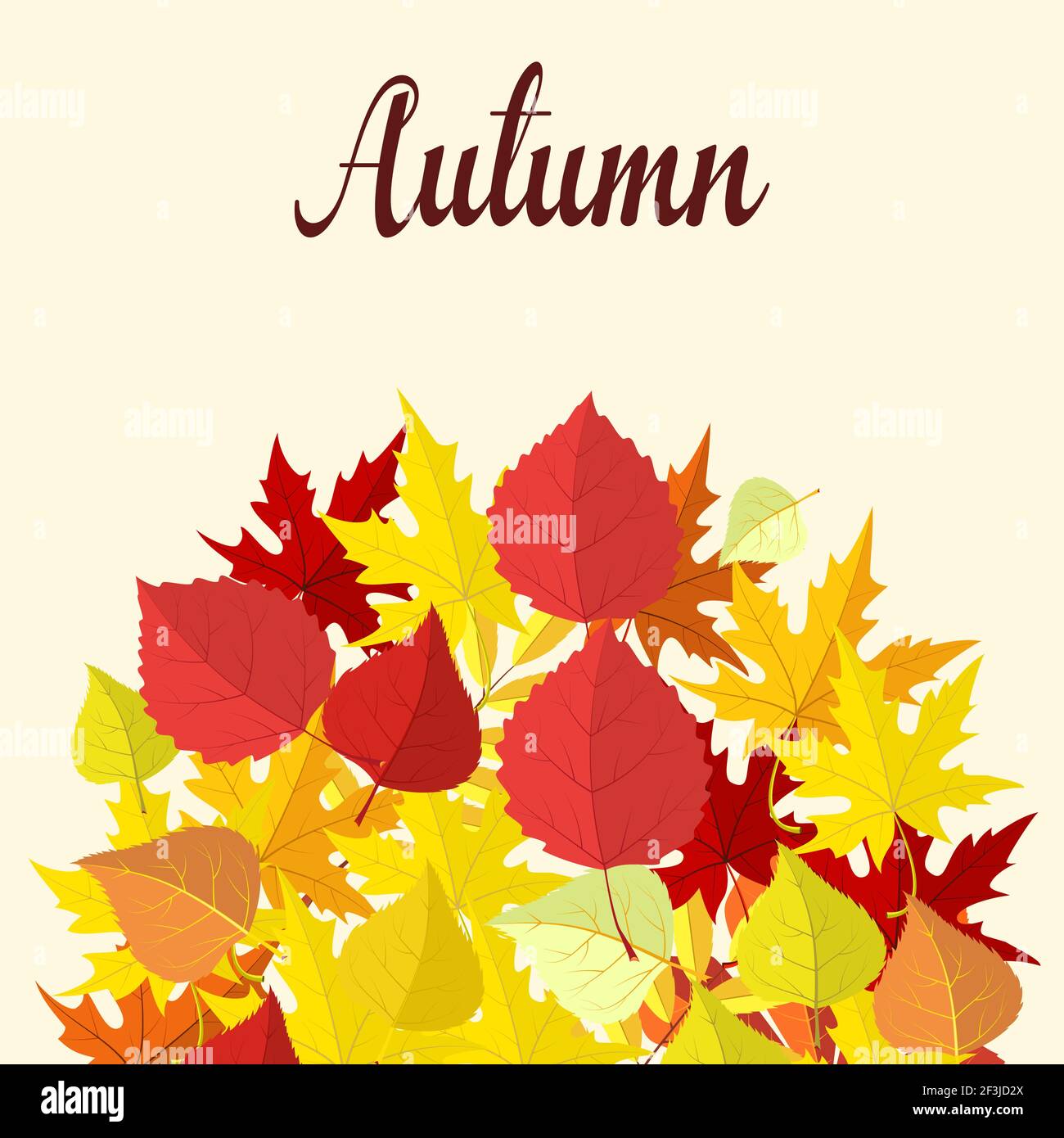 Vector background with colorful autumn leaves Stock Vector Image & Art ...