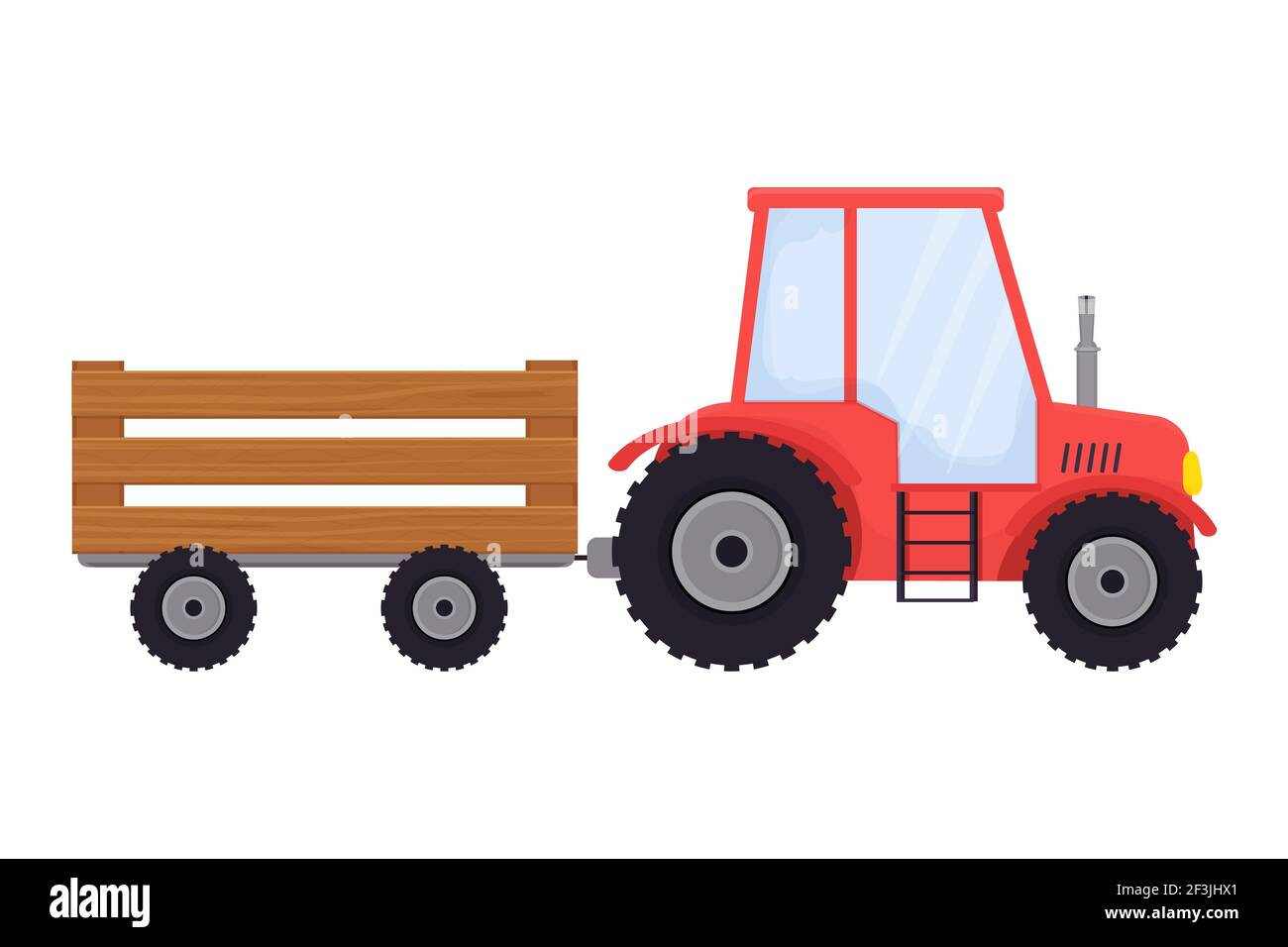 Tractor trolley cartoon hi-res stock photography and images - Alamy
