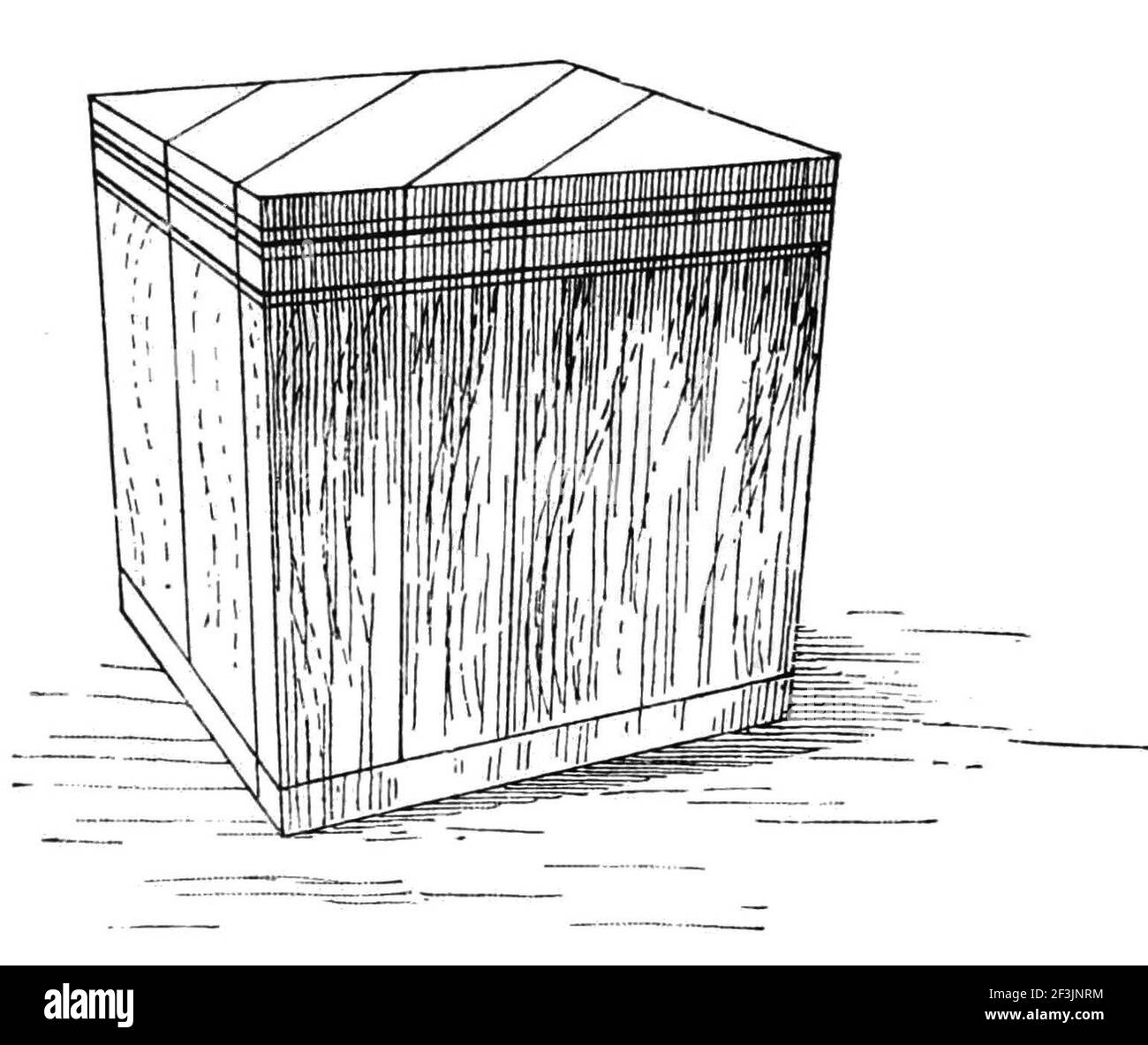 Wooden Three Dimensional Model Of Triassic Geologic Formation Stock