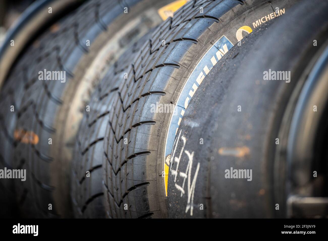 pneus tyres tyre during the 2018 Eurocup Formula Renault 2.0 race at  Nurburgring from september 14 to 16, in Germany - Photo Frederic Le Floc'h  / DPPI Stock Photo - Alamy