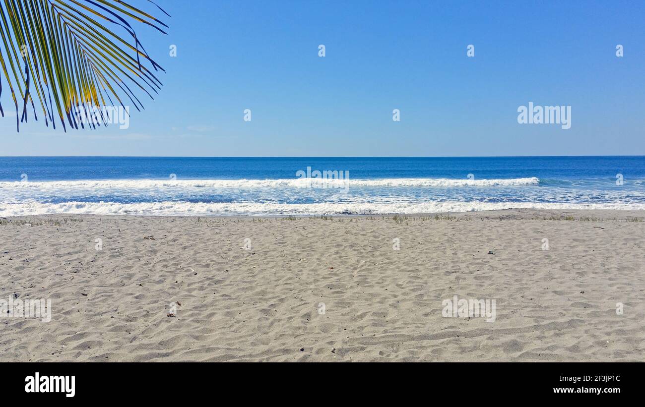 A beautiful sunny day on the San Diego Beach in La Libertad, El Salvador Stock Photo