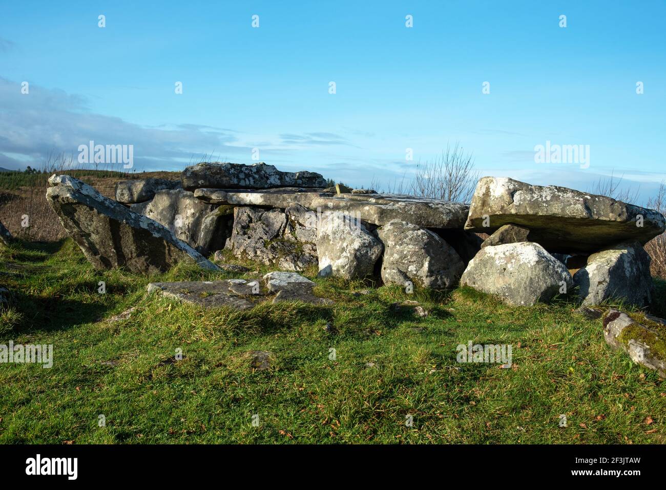 Giant Leap Wedge Tomb in Cavan Burren Park Stock Photo Alamy