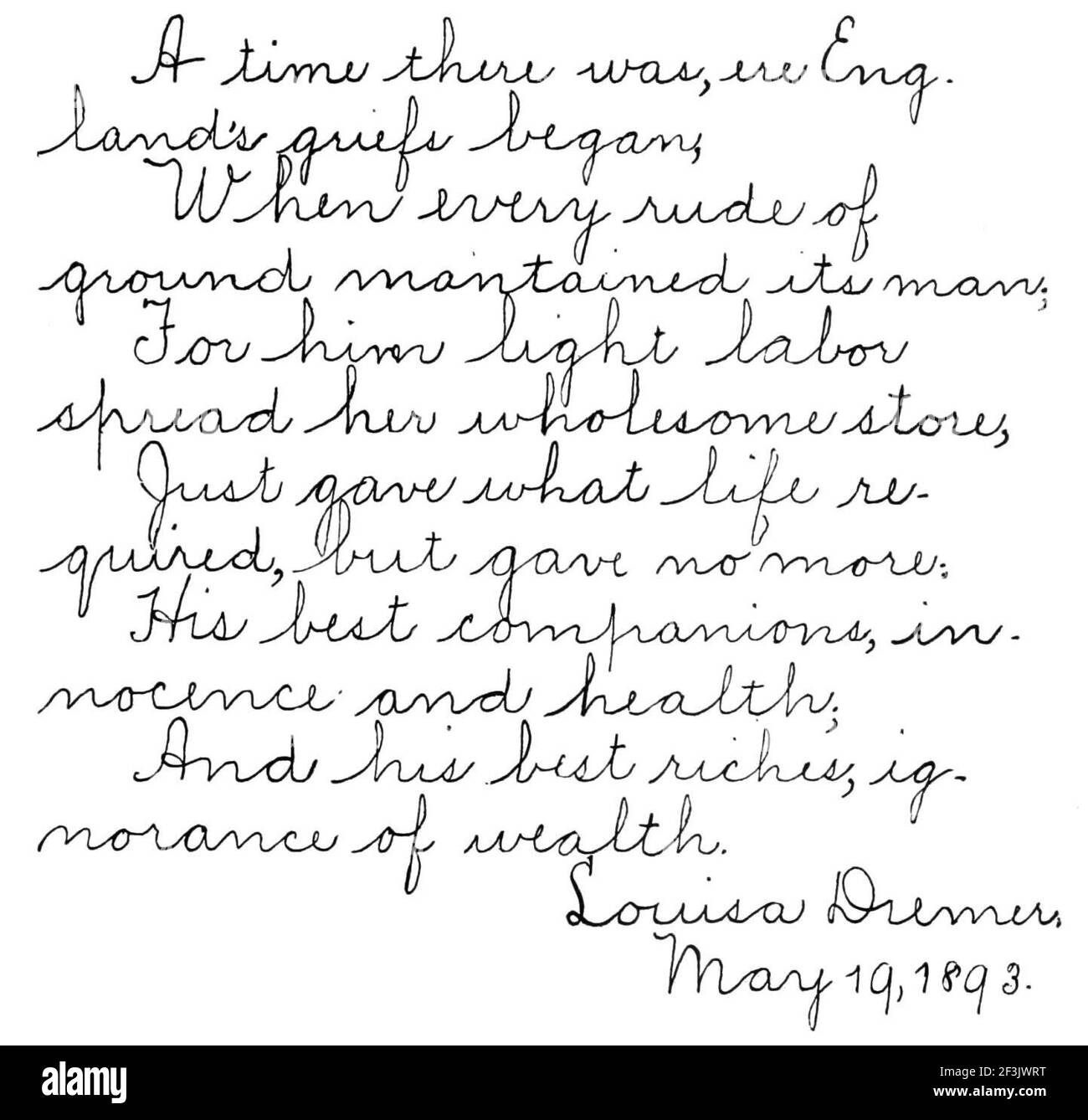 Example of vertical handwriting Stock Photo Alamy