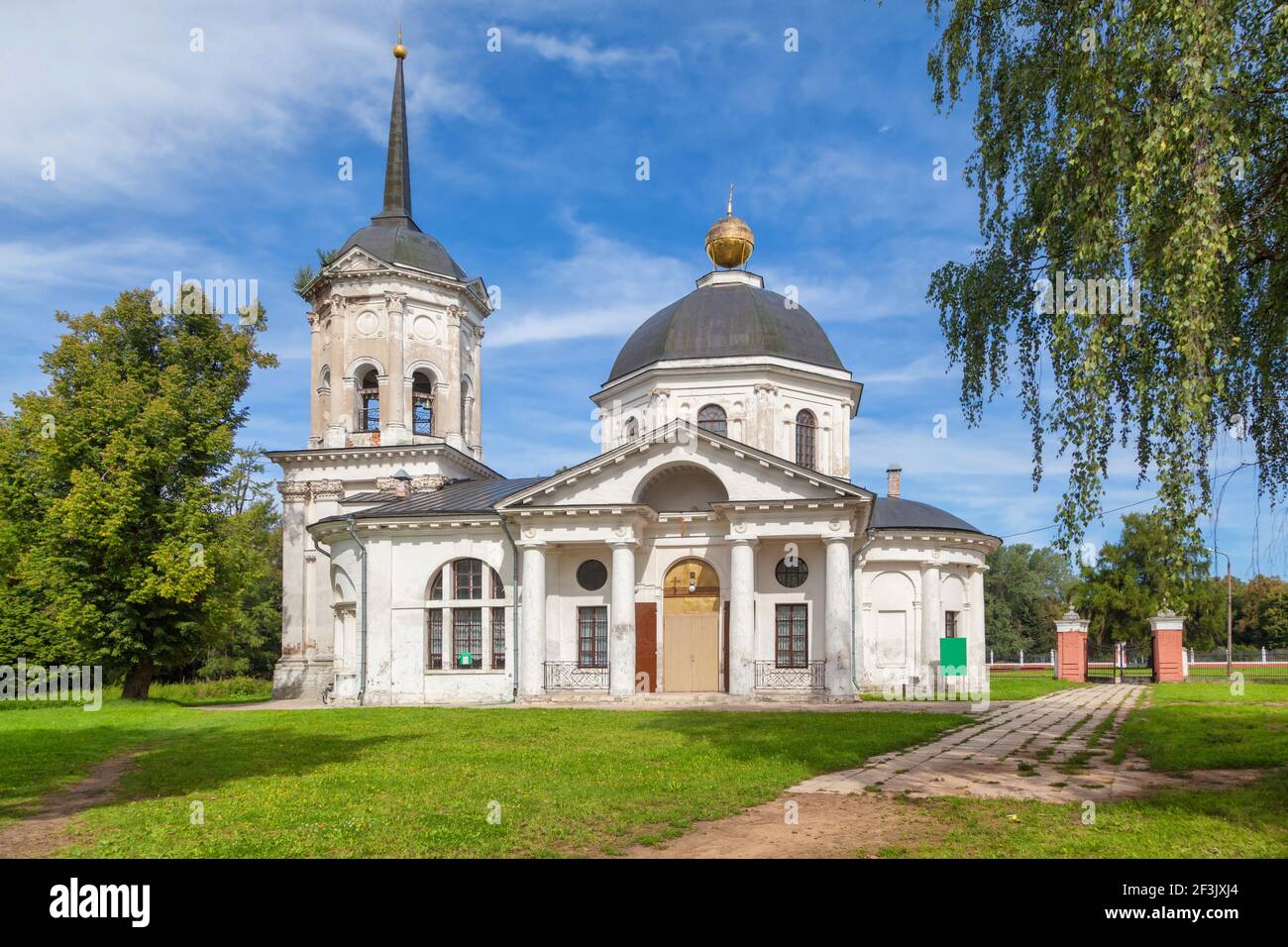 Church of Ioanna Predtechi in historic Goncharov estate in Yaropolets, Russia Stock Photo