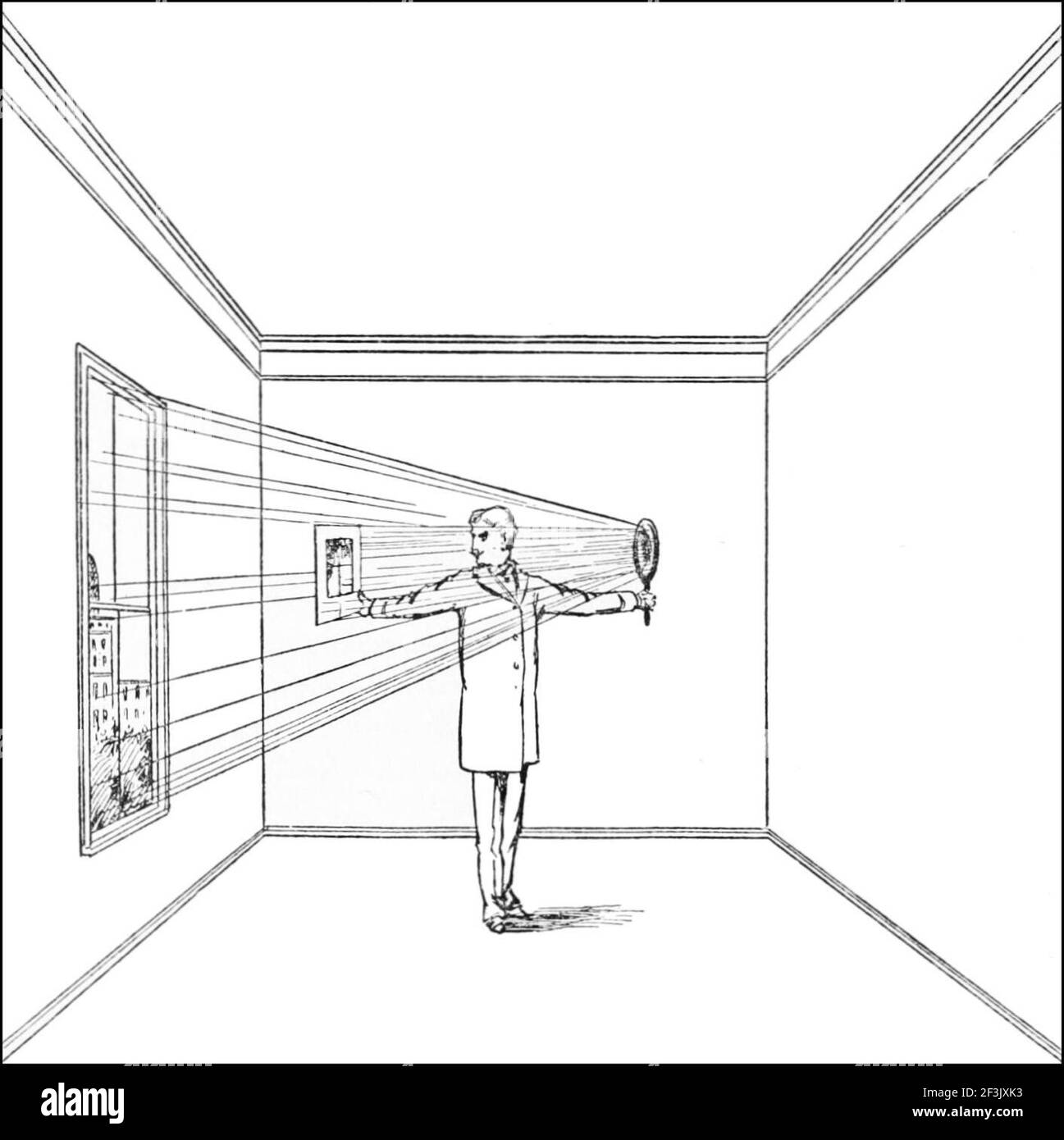 Image at the focus of a concave mirror Stock Photo Alamy