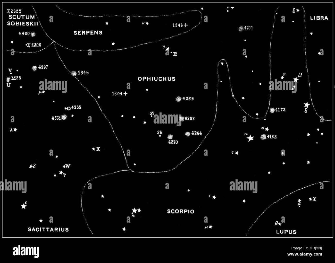 Wonders of the night sky map 12 Stock Photo Alamy