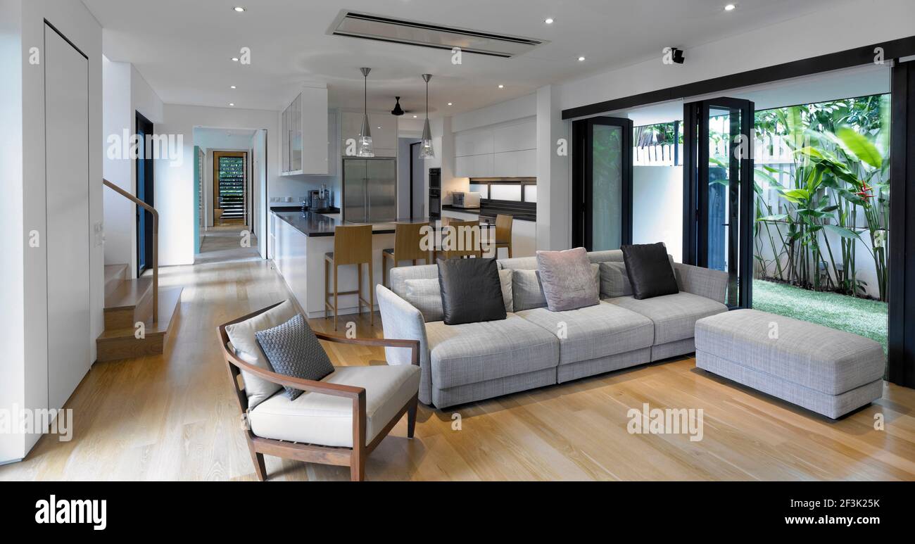 Modern open space living room deals