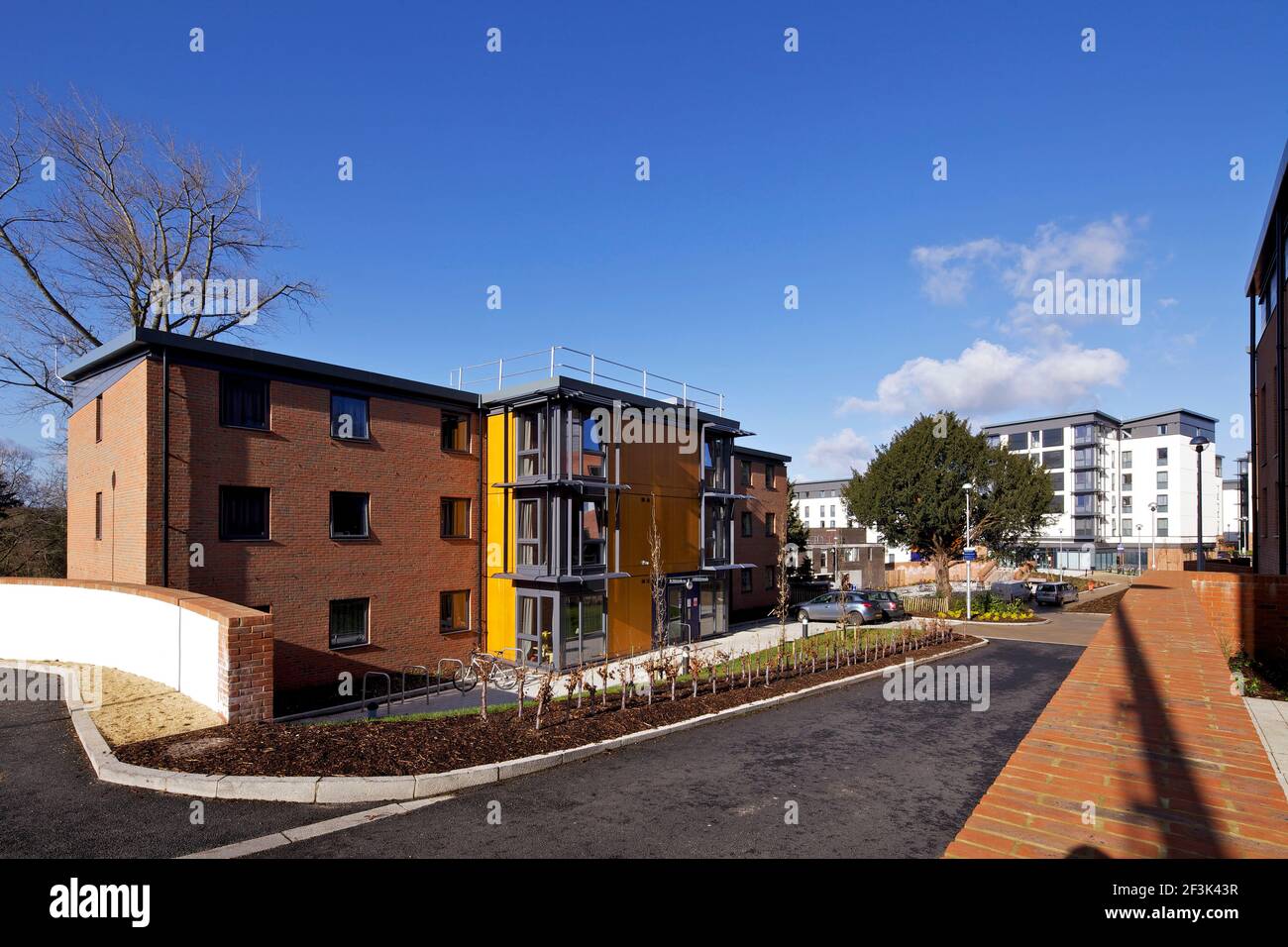 Birks Hall, University of Exeter, Exeter. Willmore Iles Architects have completed a large development of student accommodation at the University of Ex Stock Photo