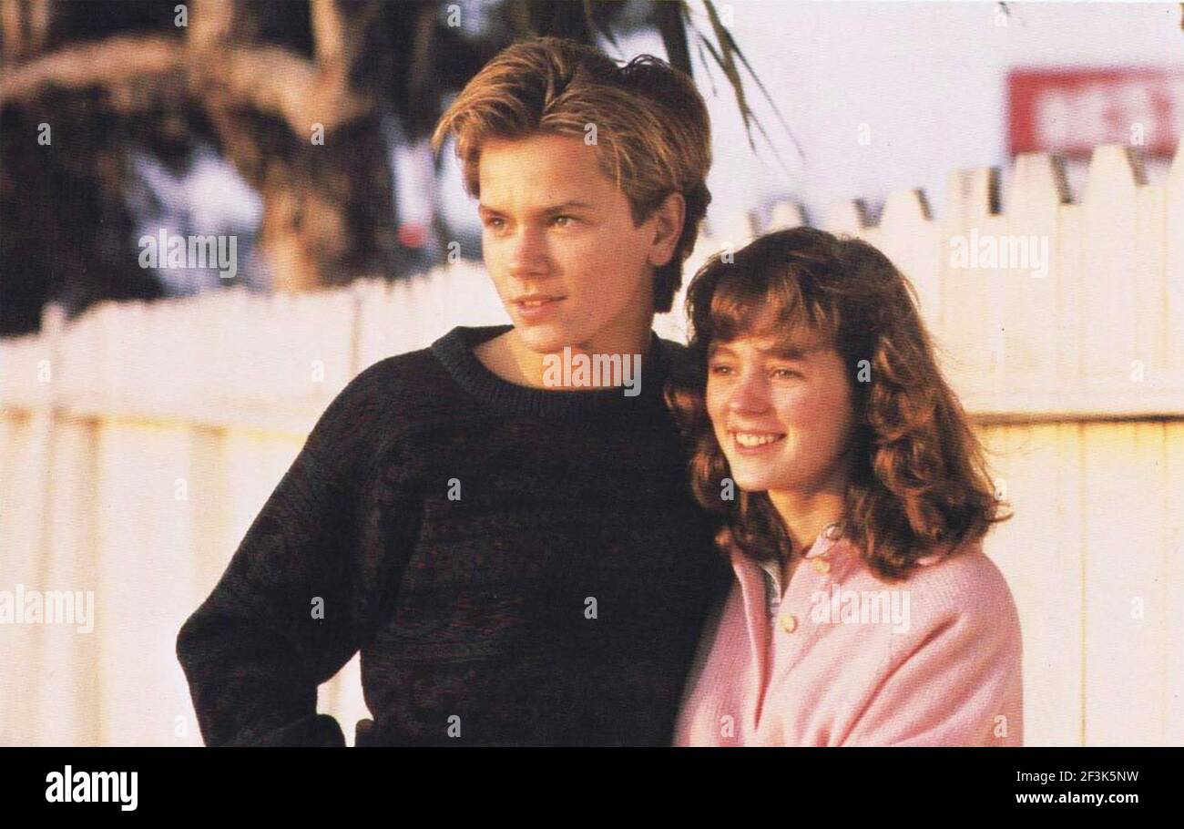 LITTLE NIKITA 1988  Columbia Pictures film with River Phoenix and Lucy Deakins Stock Photo