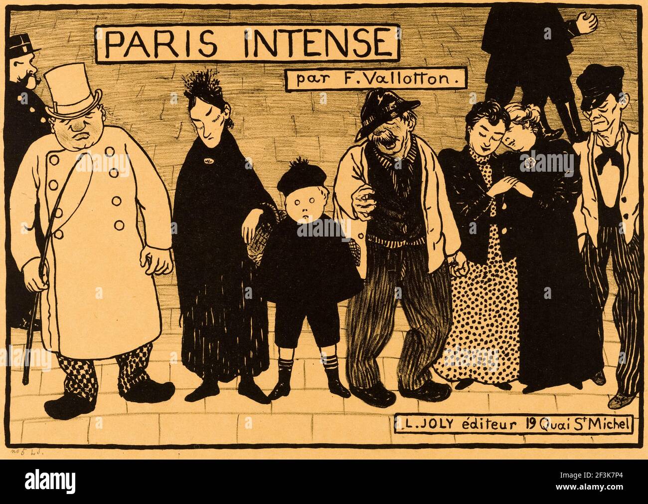 Félix Vallotton, Cover or Frontispiece for 'Paris Intense', lithographic print, 1894 Stock Photo