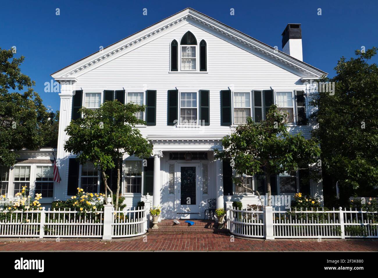 Historic Whaling Mansion Edgartown Martha's Vineyard Cape Cod Massachusetts USA Stock Photo