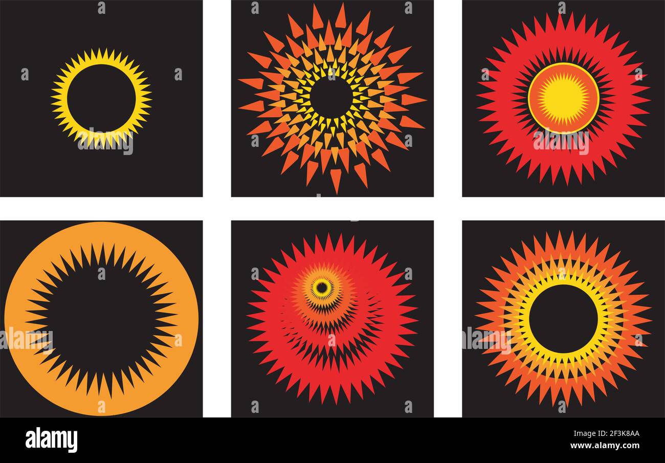 Set of snowflakes and stars. Vector illustration Stock Vector Image ...