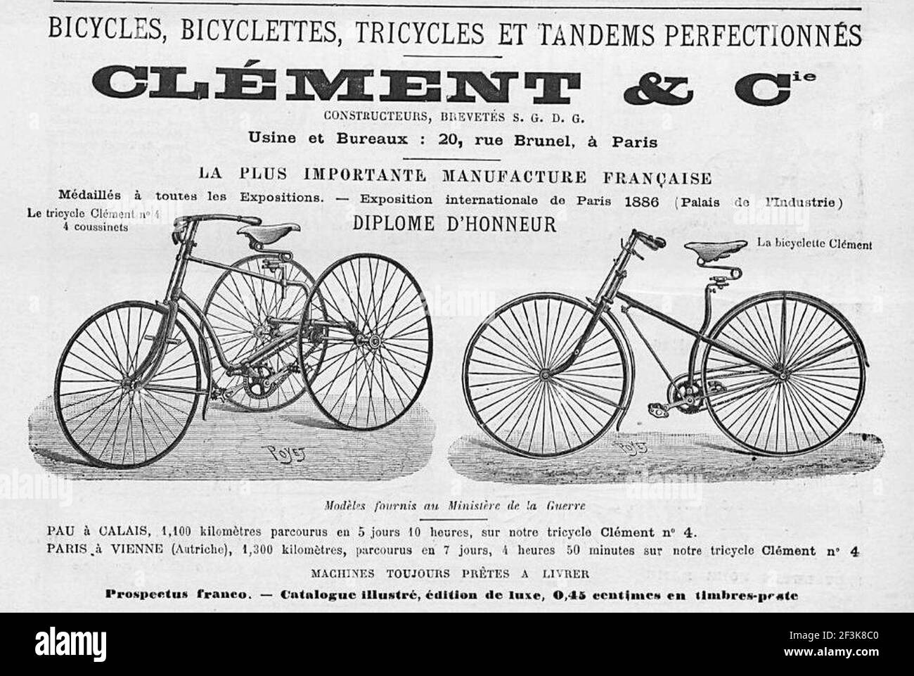 Affiche Cycle Clément - Pré Saint-Gervais 93 - Affiche Plastifiée Vintage