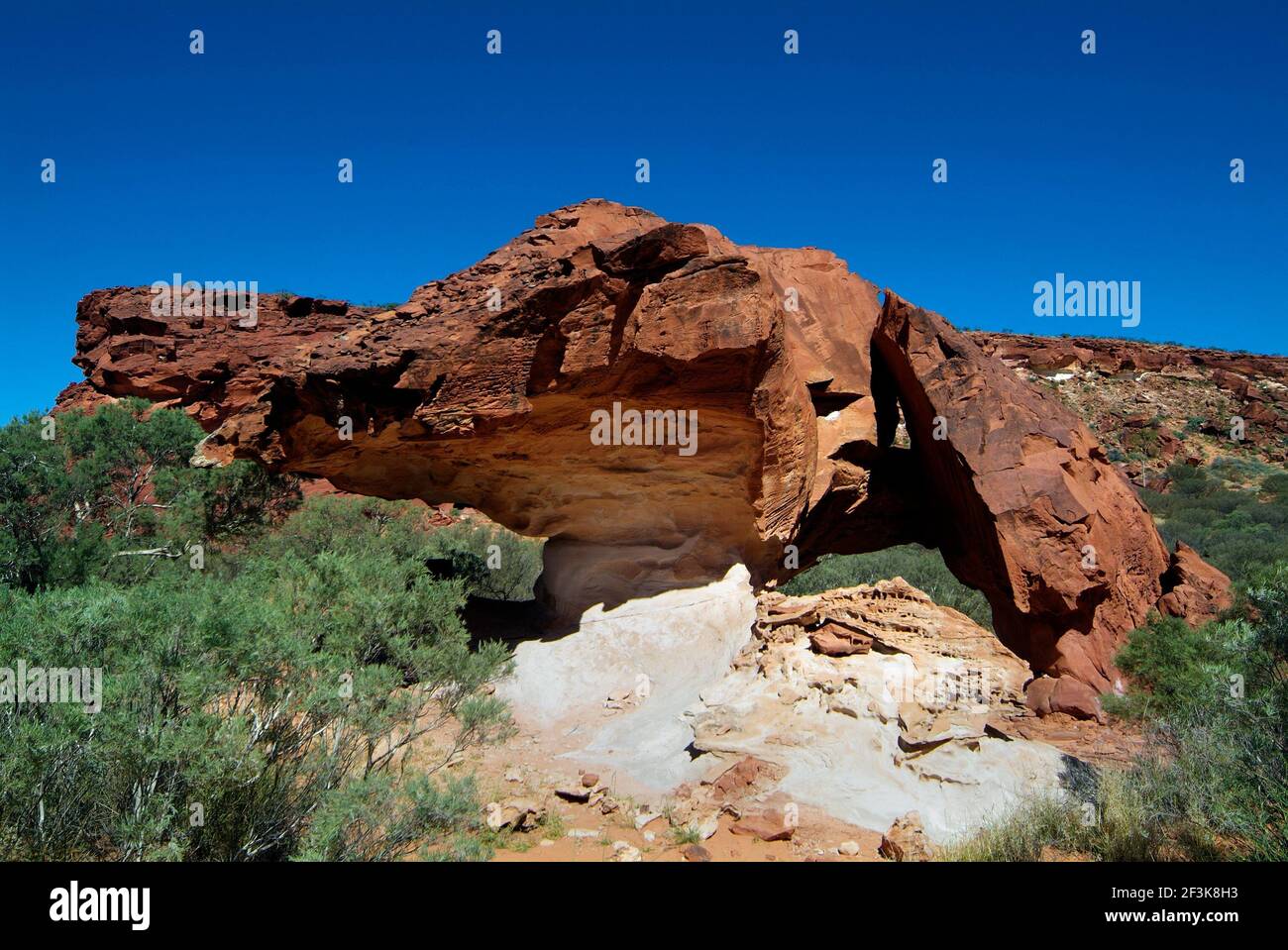 Australia, NT, rock formation named Mushroom Rock in Rainbow Valley Stock Photo