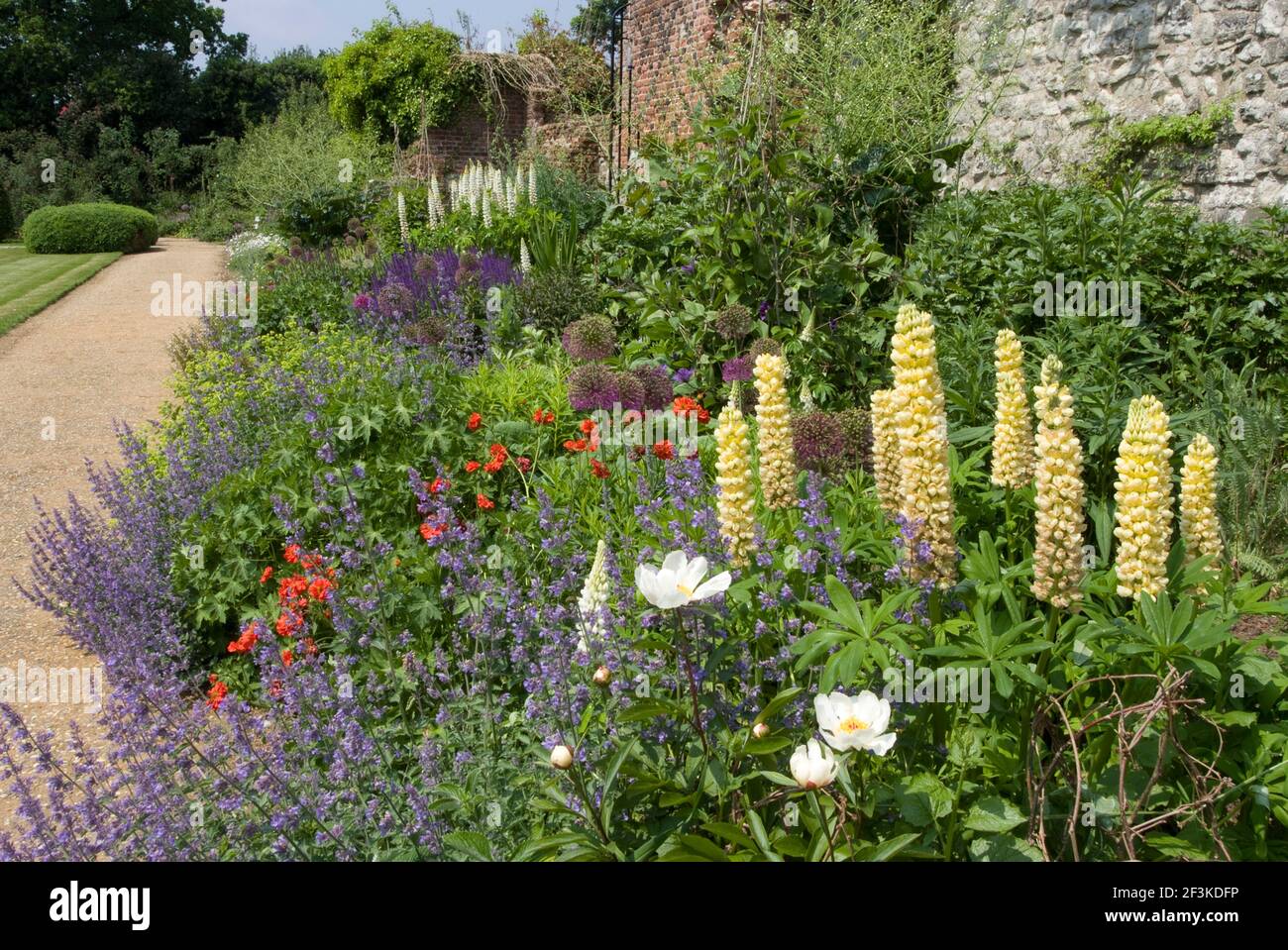 Flower border on the grounds of Eltham Palace, Eltham, London, SE9