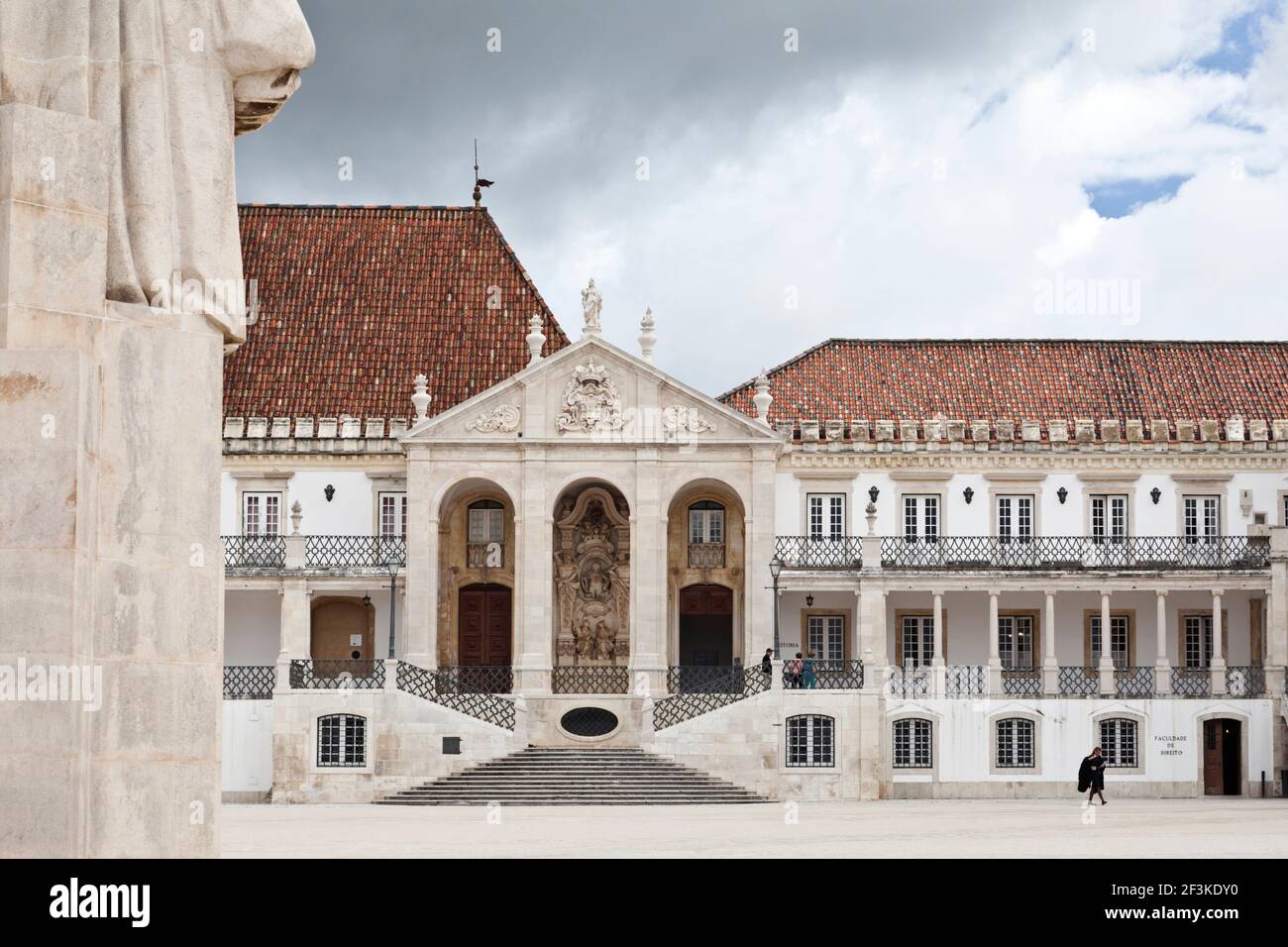 The Patio das Escolas courtyard of the old University of Coimbra, Beira ...