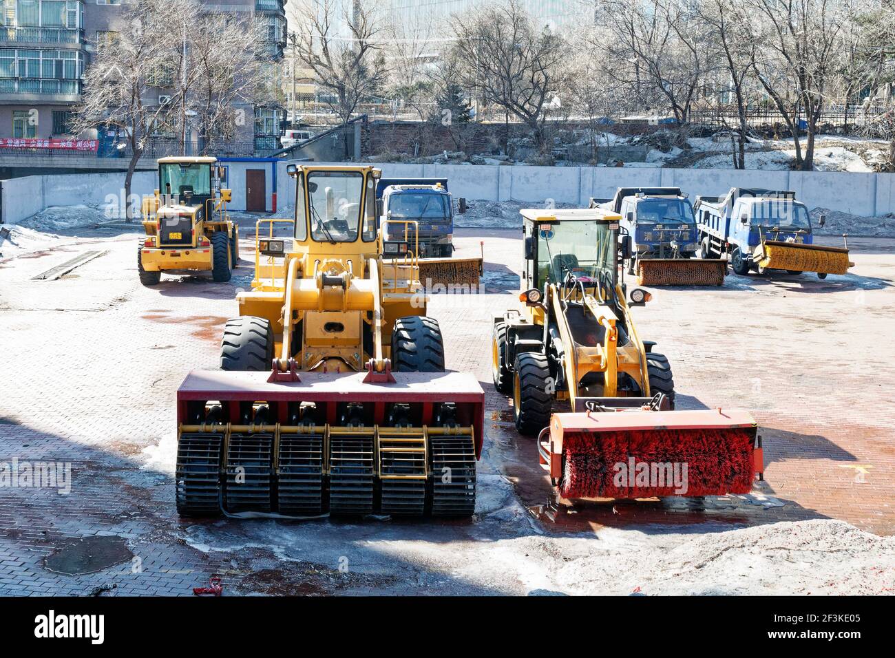 snow removal equipment roads brush snow plough blower municipal big
