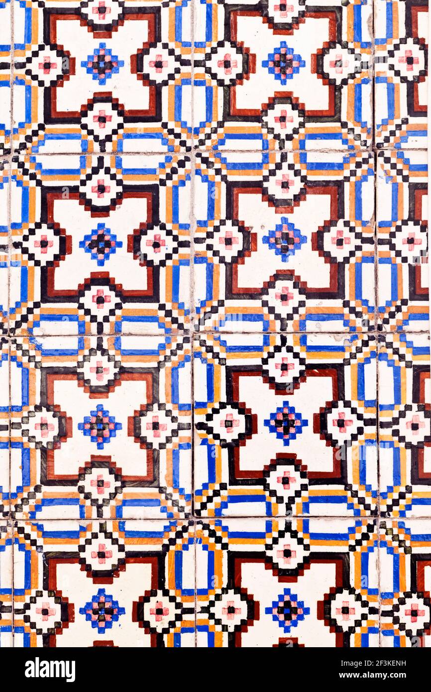 Azulejos Examples An example of traditional painted ceramic azulejos tiles on exterior ...