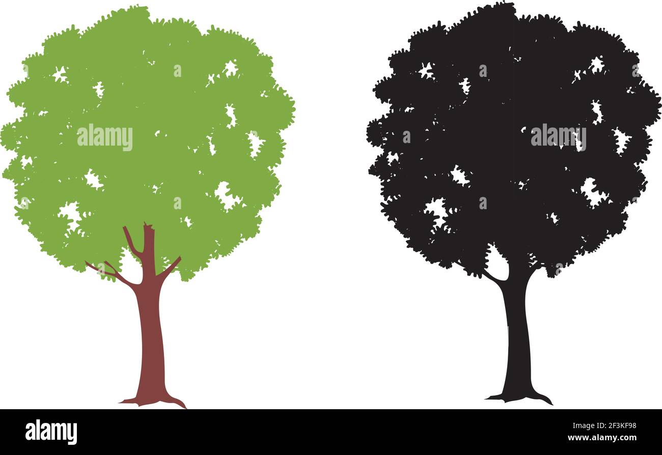 Tree silhouette vector illustration Stock Vector Image & Art - Alamy