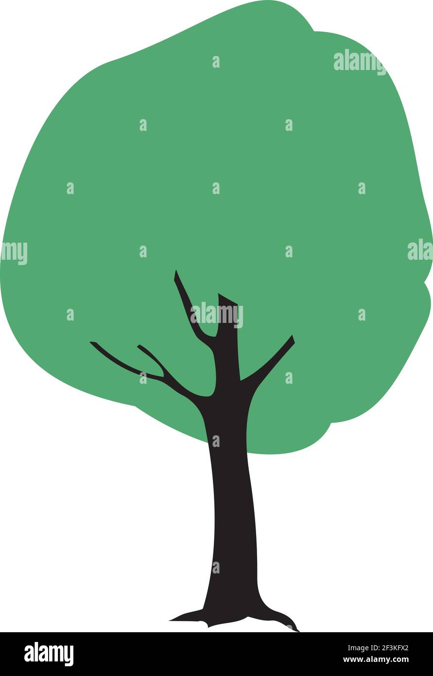 Tree silhouette vector illustration Stock Vector Image & Art - Alamy