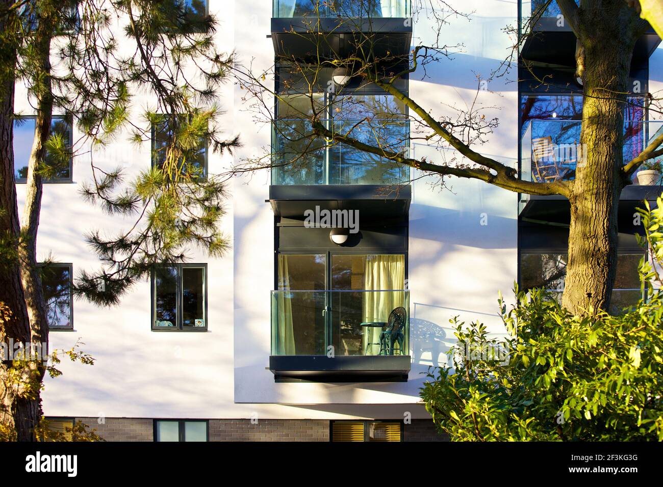 Trees Extra Care Housing, Highgate, London. The 'Trees' project is located within the Highgate Conservation area on a beautiful site with a mature exi Stock Photo