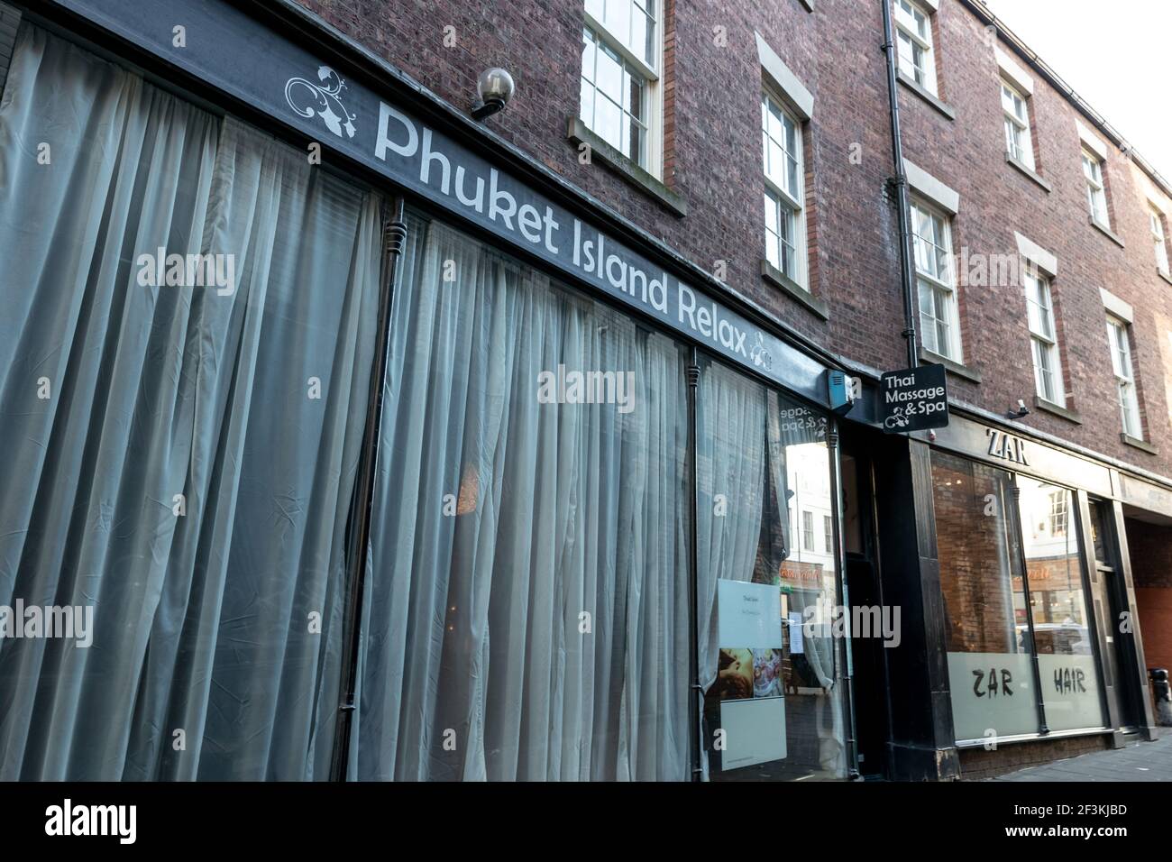 Newcastle upon Tyne UK 8th Jan 2020 Pink Lane in Newcastle (Phuket Island Relax) massage