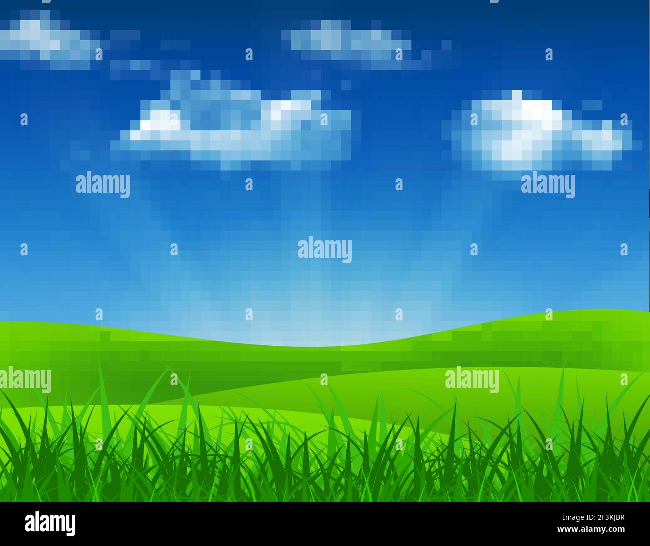 Nature summer background with green grass Stock Vector Image & Art - Alamy
