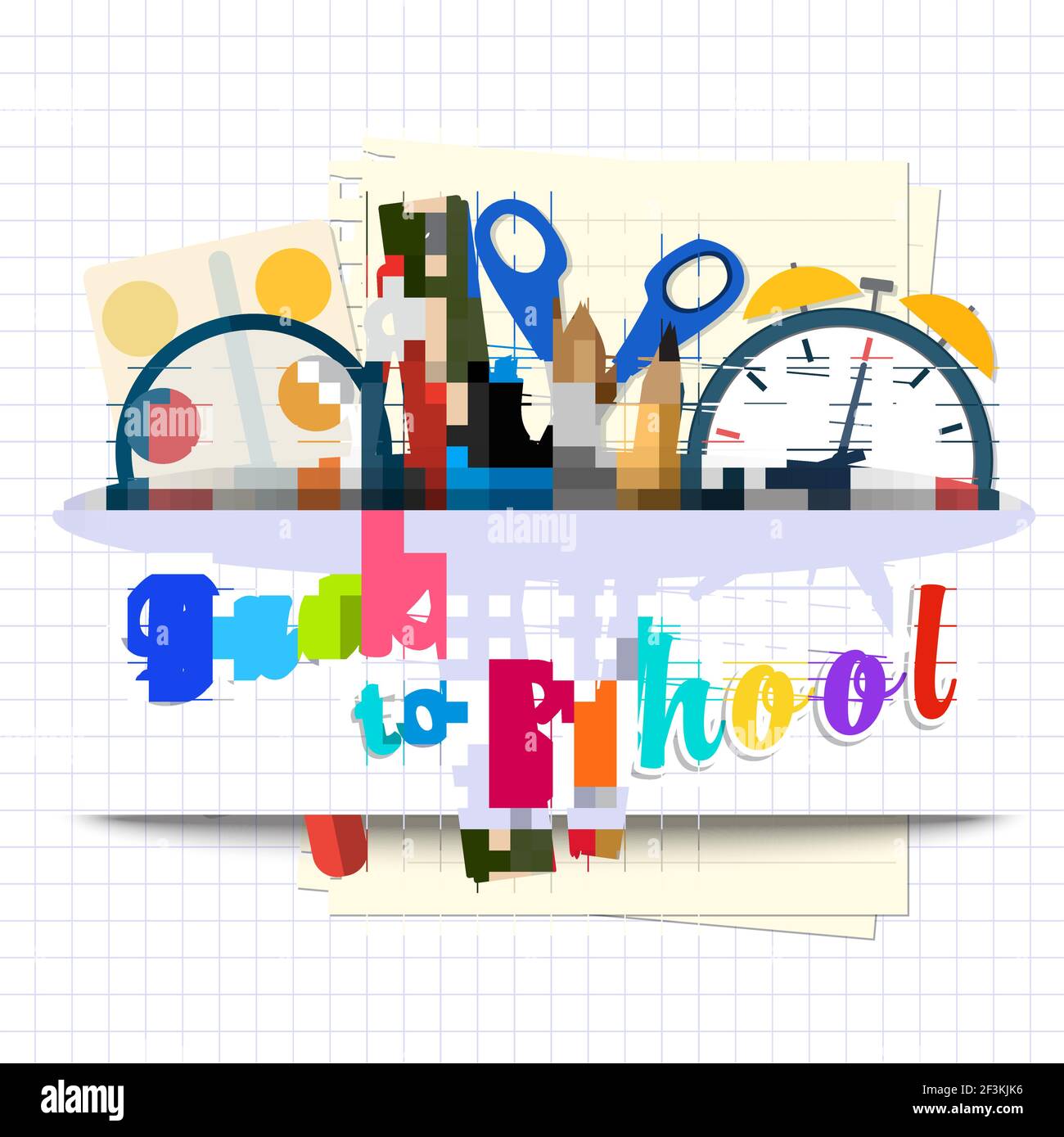 Back to school background with supplies tools Stock Vector Image & Art ...