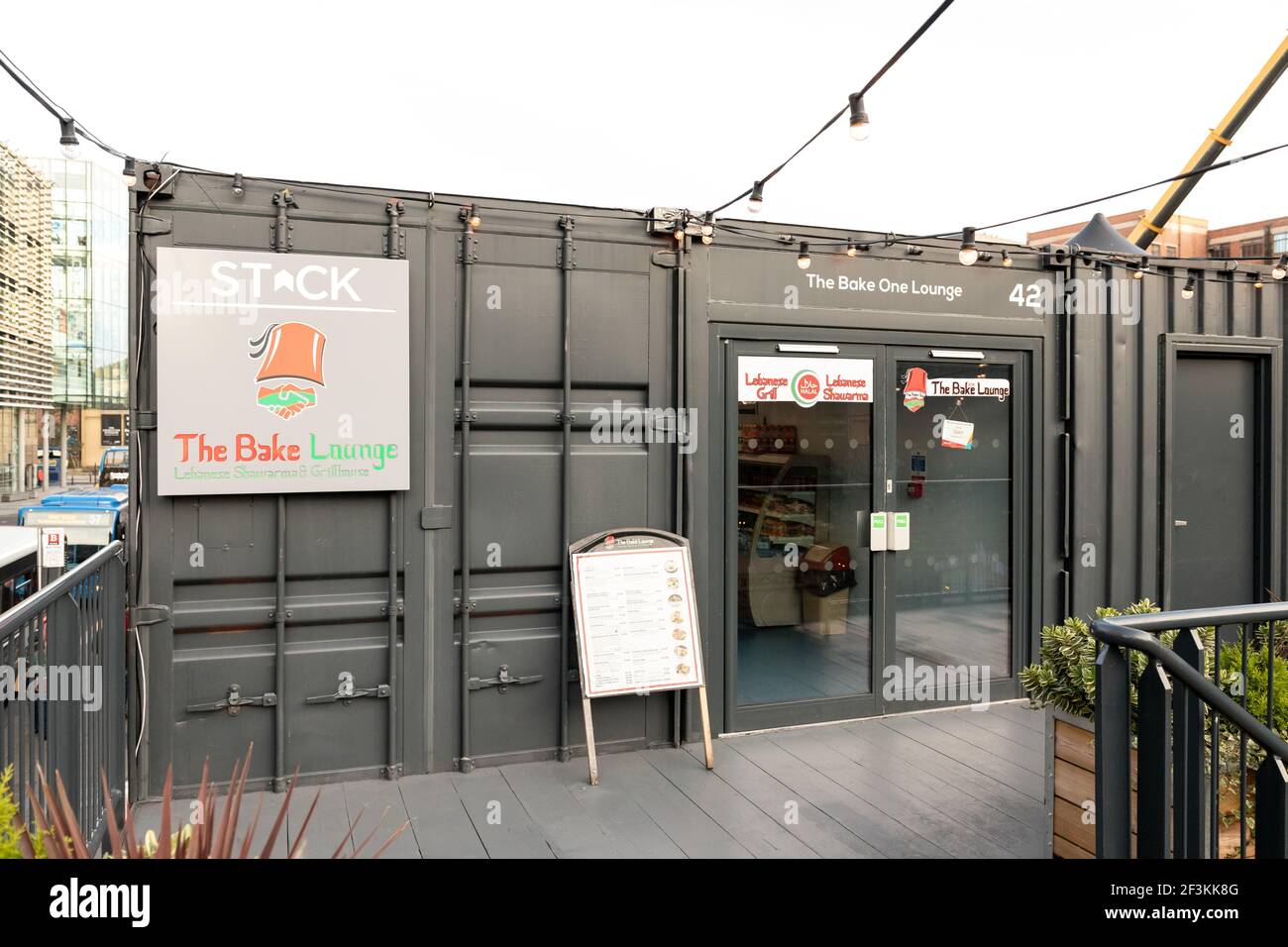 Newcastle upon Tyne UK 8th Jan 2020 The Stack in Newcastle. The Bake food stall made from