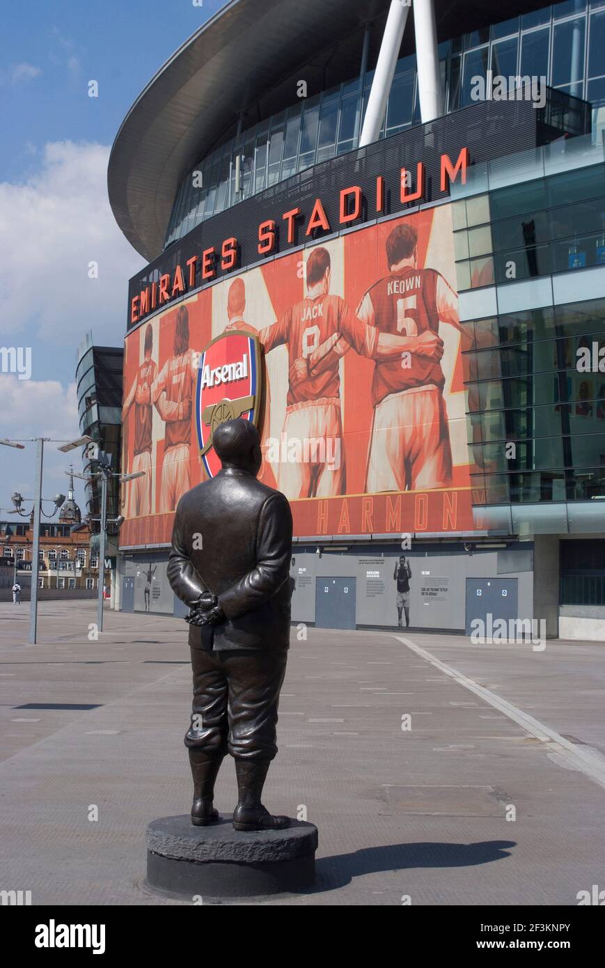 Statue of former Arsenal Manager, Herbert Chapman, Emirates Stadium