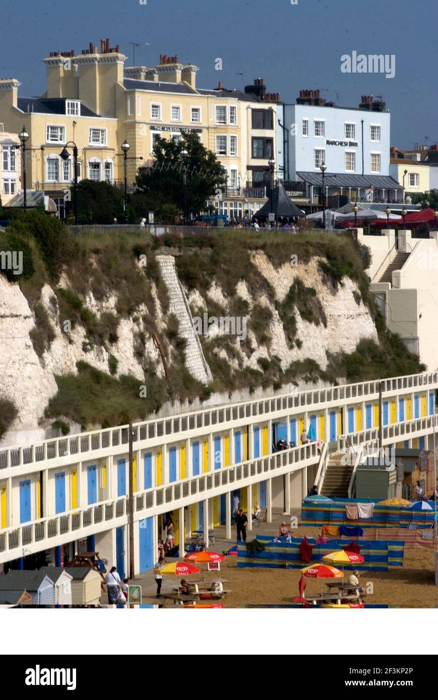 Beach Huts, Viking Bay, Broadstairs, Kent, England NONE Stock Photo