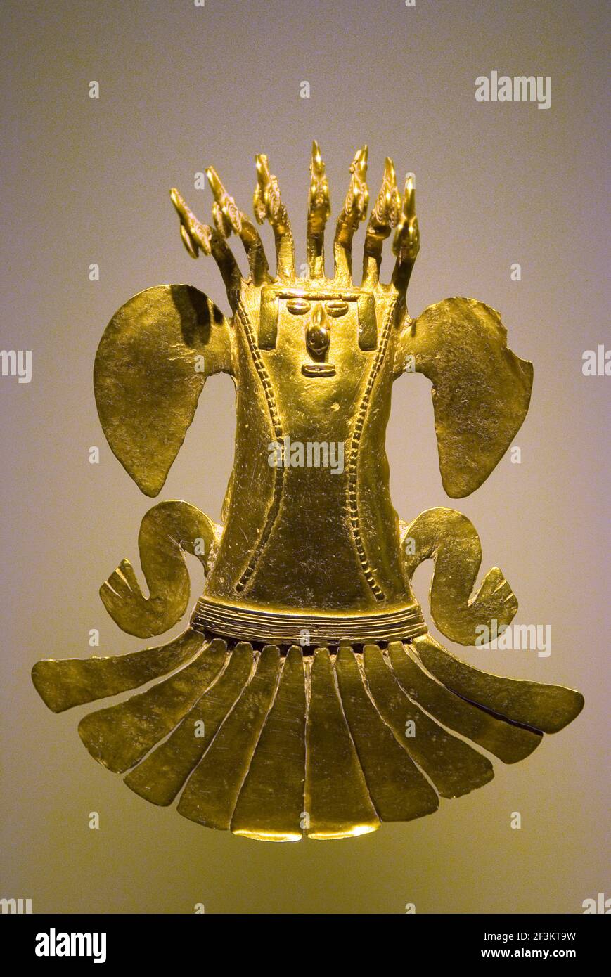 Gold artifact (see 0051) from the Gold Museum, Bogota, Colombia | NONE | Stock Photo