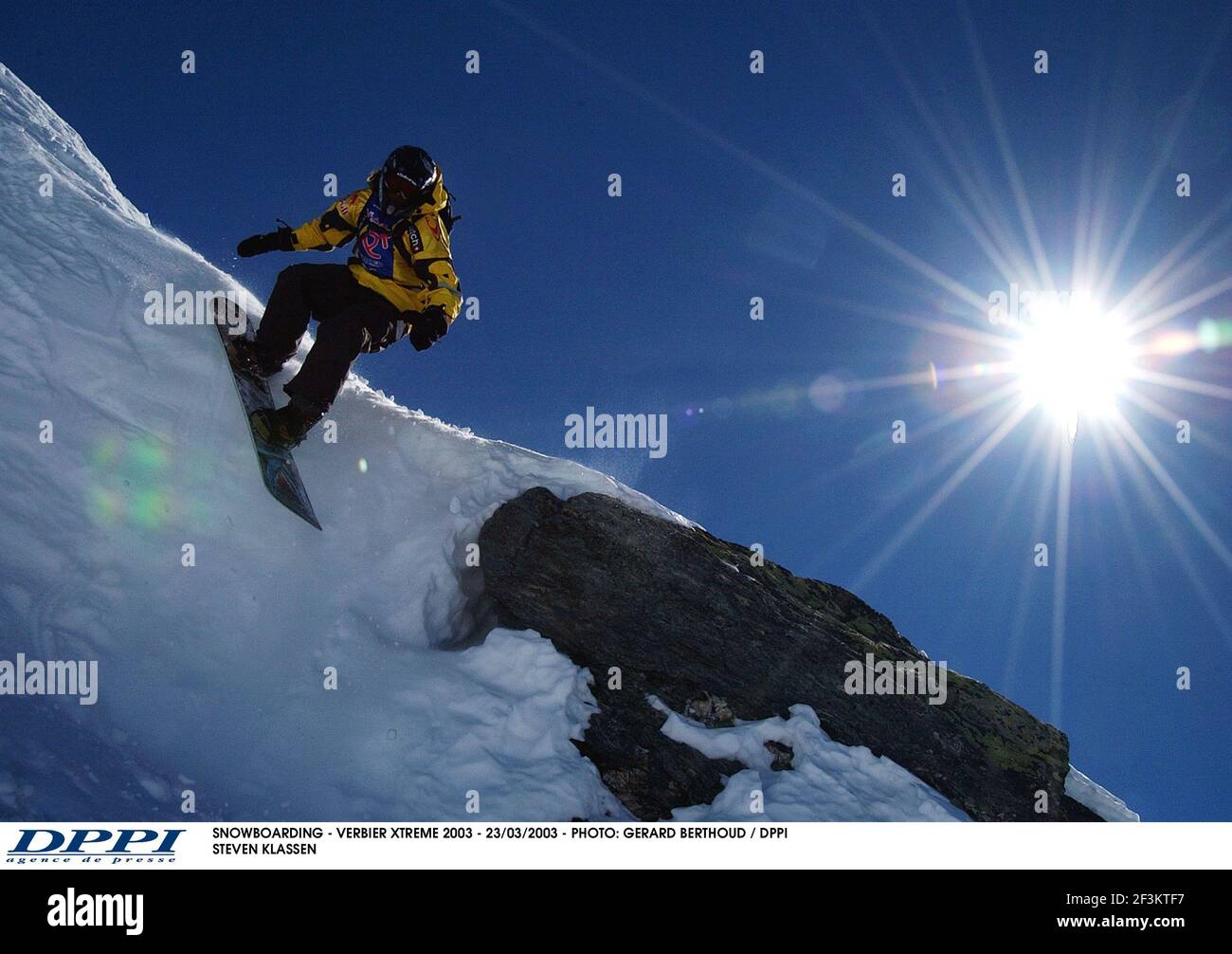 SNOWBOARDING - VERBIER XTREME 2003 - 23/03/2003 - PHOTO: GERARD BERTHOUD / DPPI STEVEN KLASSEN Stock Photo