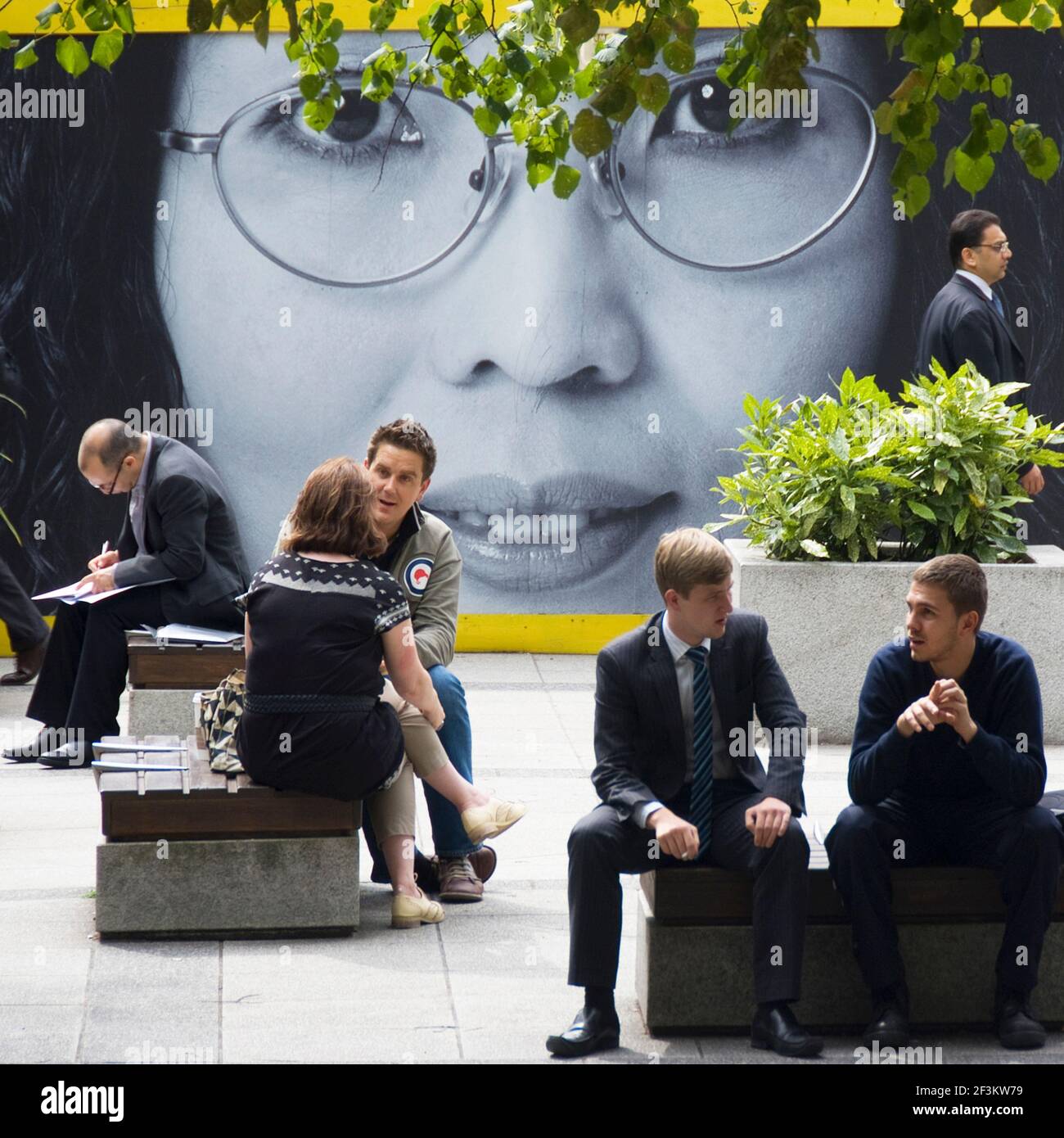 Lunch Break Financial District London NONE Stock Photo Alamy