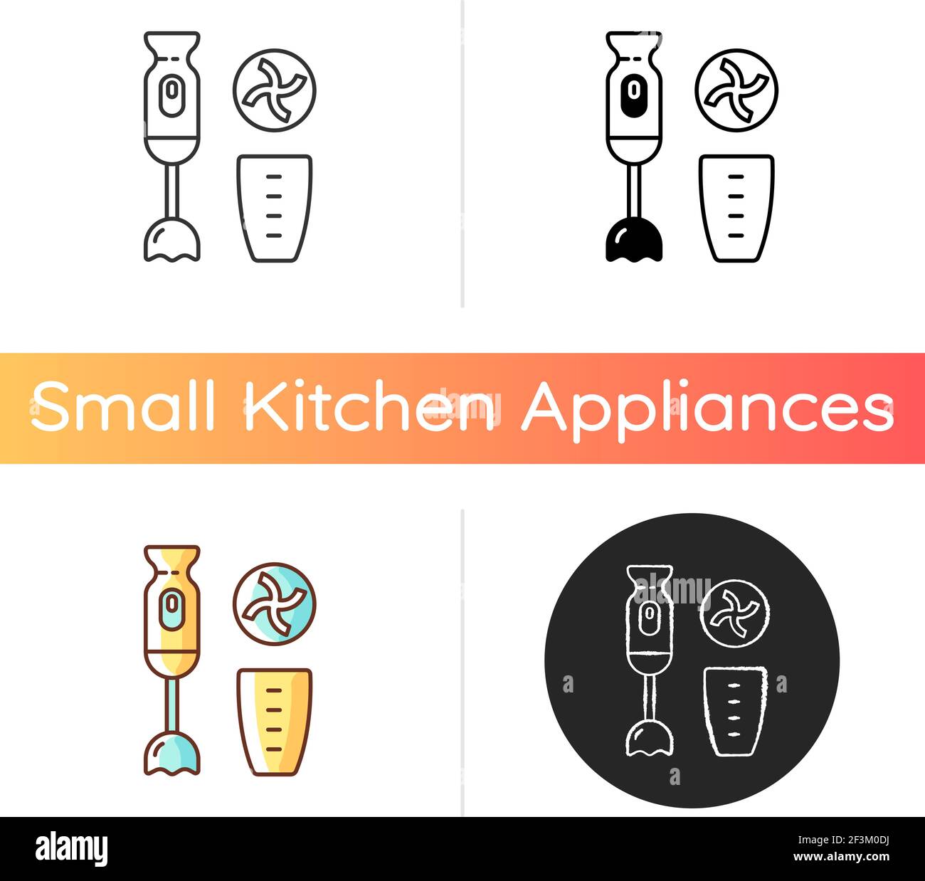 Immersion blender icon Stock Vector