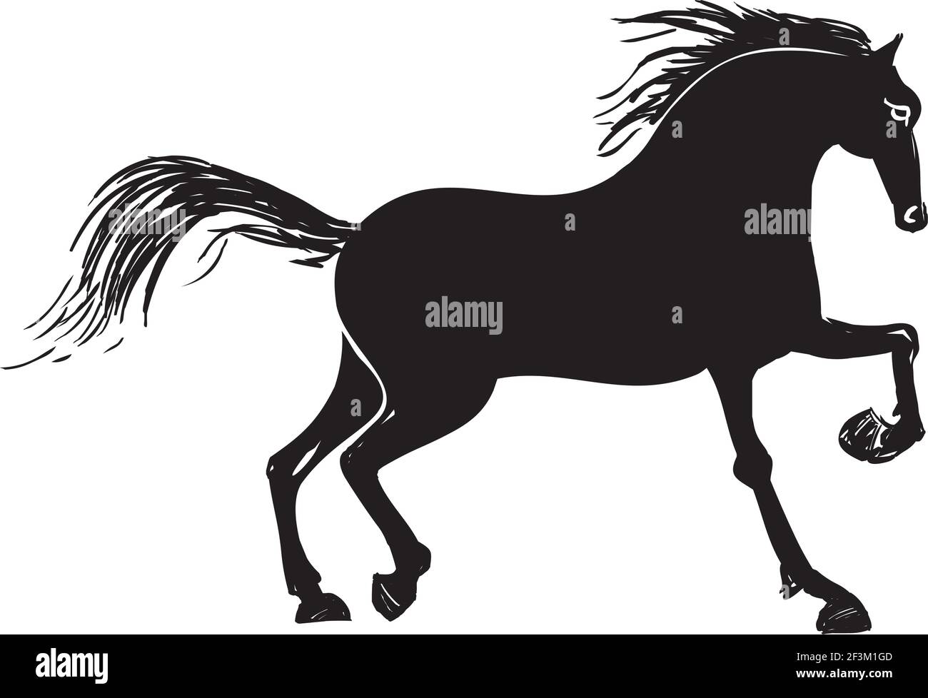 Running horse illustration Stock Vector