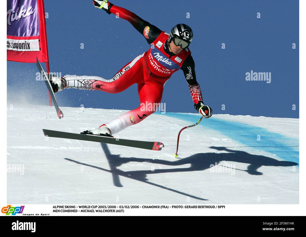 ALPINE SKIING - WORLD CUP 2005/2006 - 03/02/2006 - CHAMONIX (FRA) - PHOTO : GERARD BERTHOUD / DPPI MEN COMBINED - MICHAEL WALCHOFER (AUT) Stock Photo