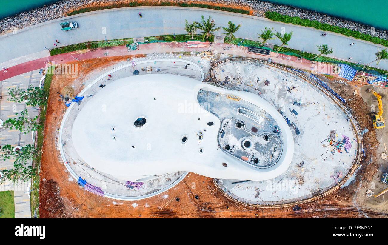 Image captured from aerial view shows the nearly completed Wormhole ...