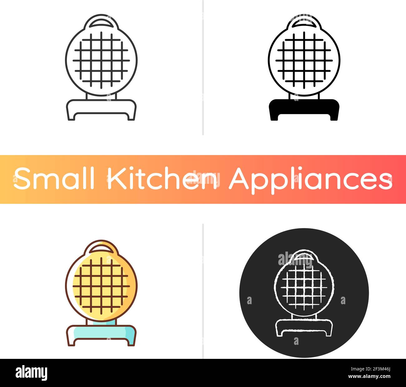 Waffle maker icon Stock Vector