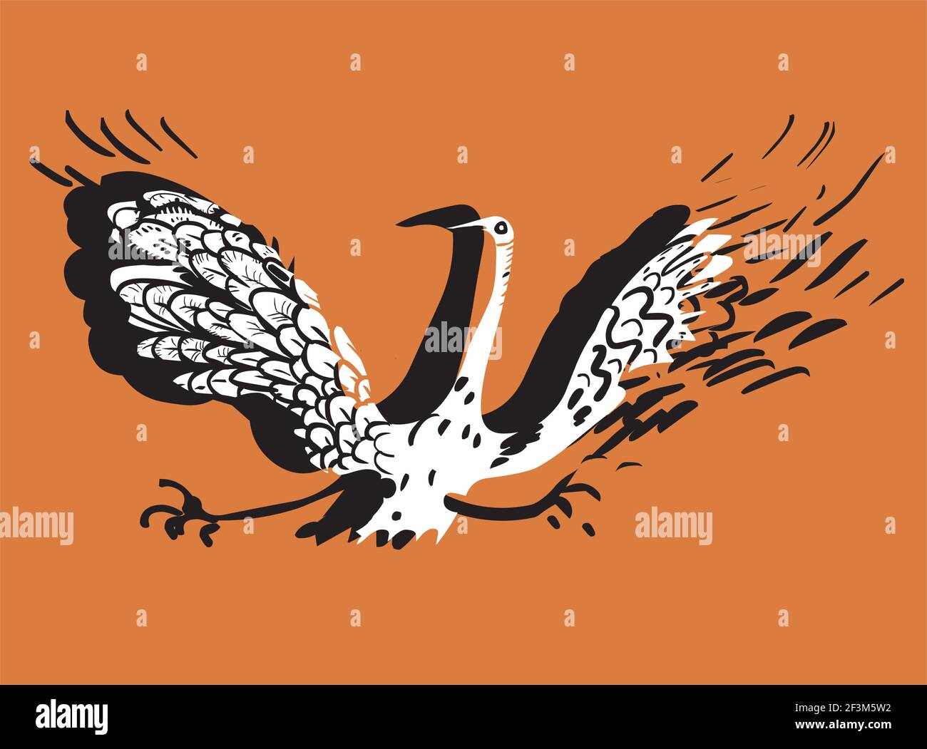 Funny bird vector illustration Stock Vector