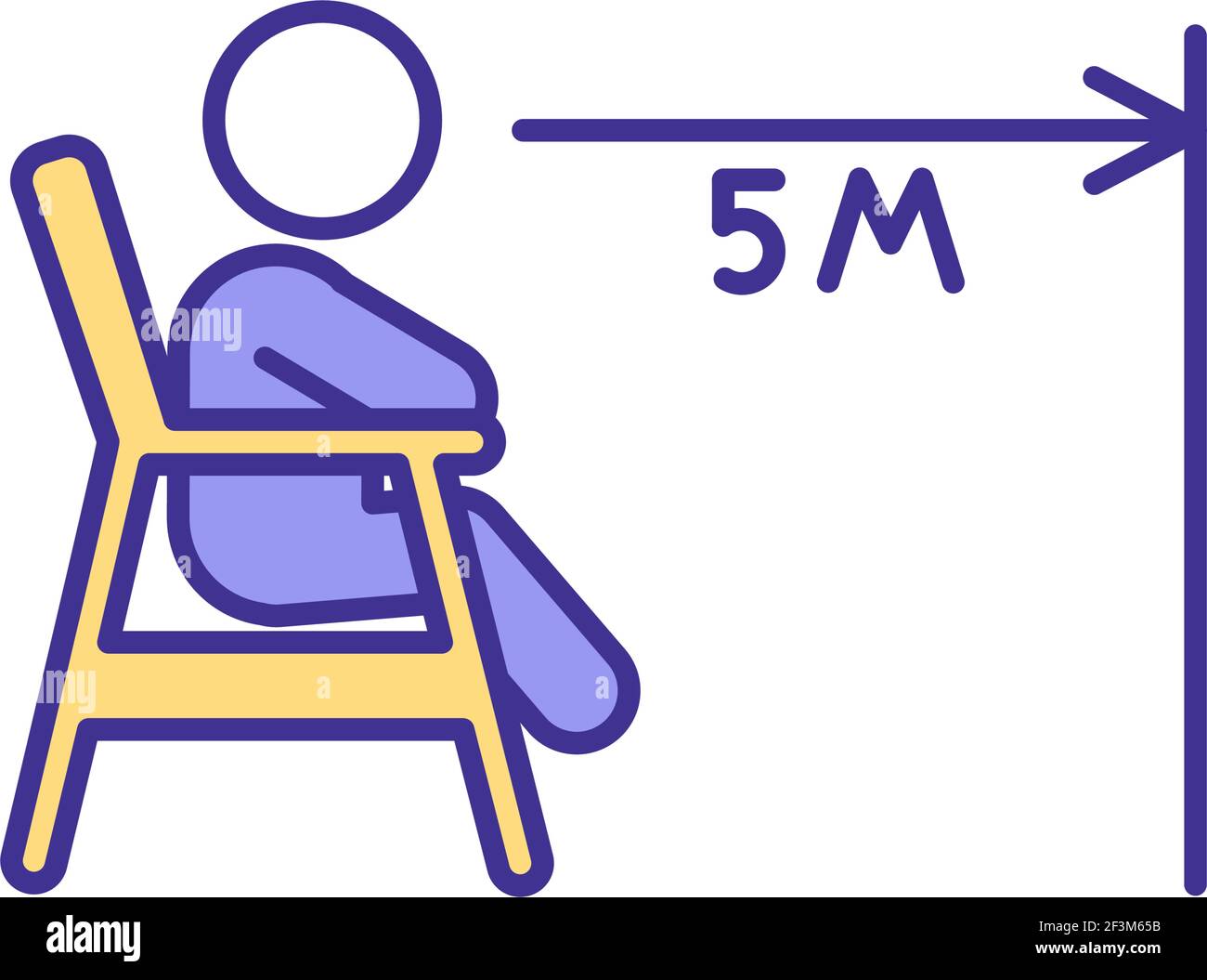 Vision distance check RGB color icon Stock Vector Image & Art - Alamy