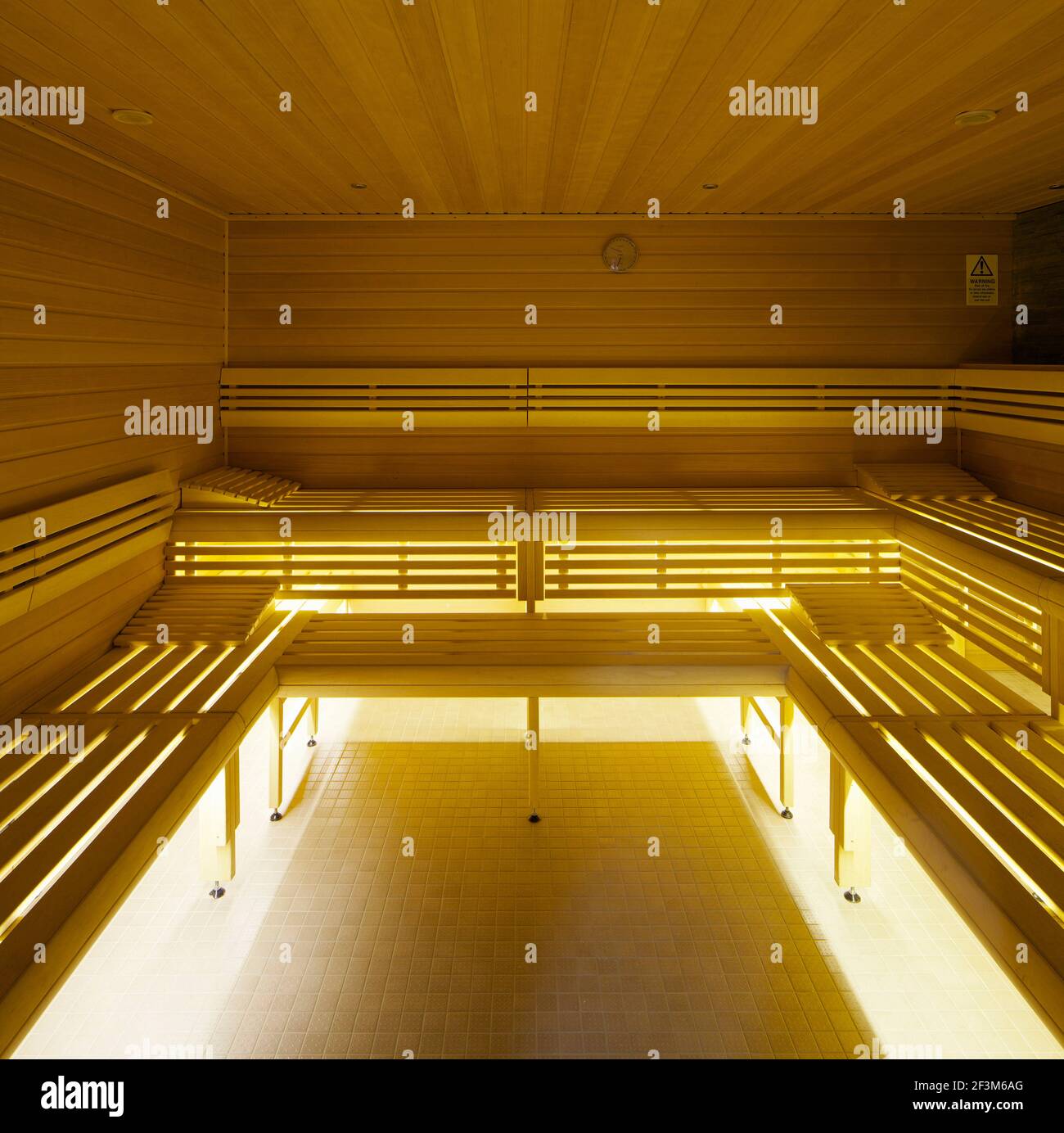 Sauna in Ironmonger Row Baths Refurbishment, Islington, London, UK