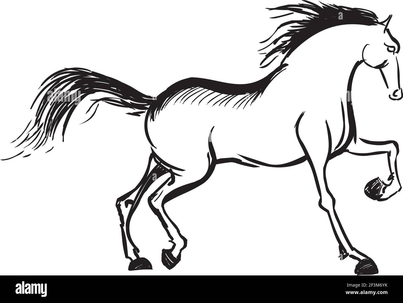Running horse illustration Stock Vector