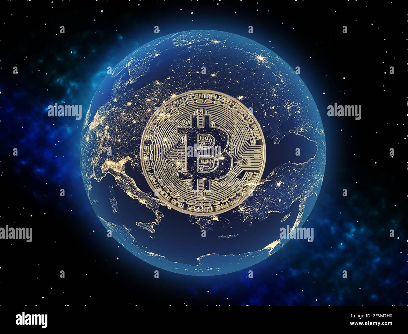 cryptocurrency digital money Concept. BitCoin Change the world Stock Photo  - Alamy