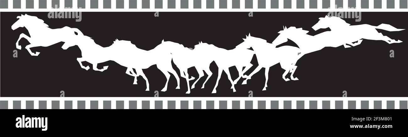 Running horse sequence Stock Vector