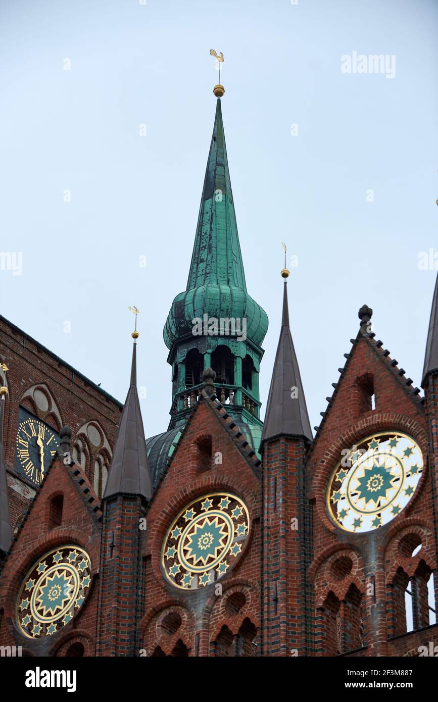 Rathaus in Stralsund Stock Photo