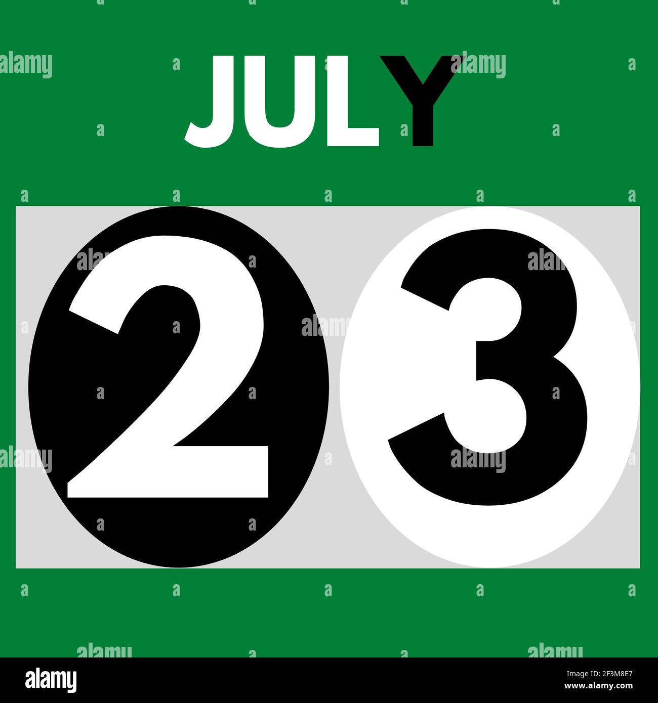 July 23 . Modern daily calendar icon .date ,day, month .calendar for ...