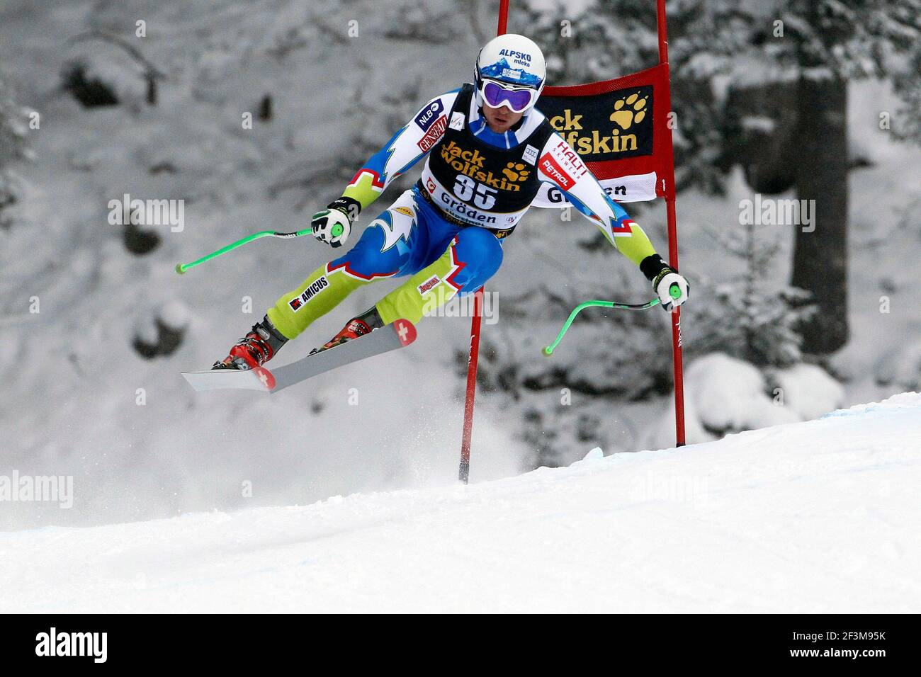 ALPINE SKIING - WORLD CUP 2012-2013 - VAL GARDENA (ITA) - 15/12/2012 - PHOTO GERARD BERTHOUD / DPPI - MEN DOWNHILL - Rok PERKO (SLO) Second Stock Photo