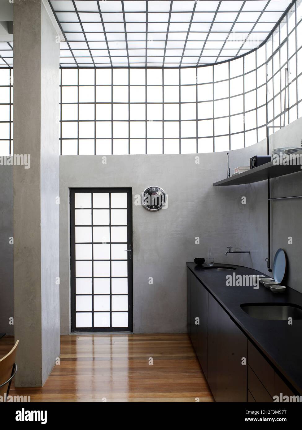 Window and door detail allowing natural light in Brazilian residential ...
